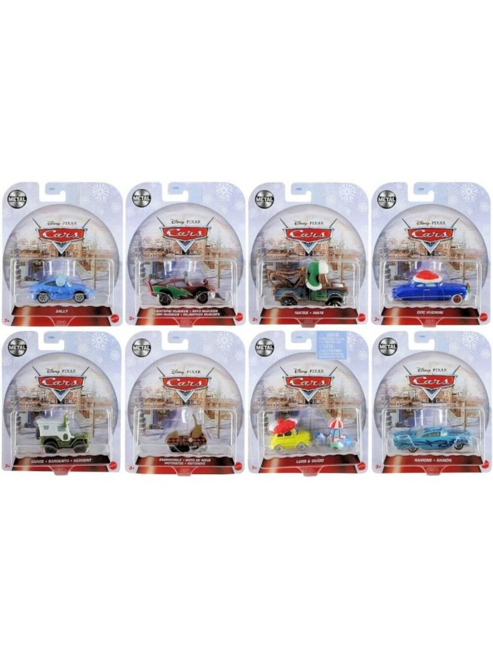 Complete Set of 8 Special Edition Die-Cast Vehicles - 2023 Holiday Winter Series